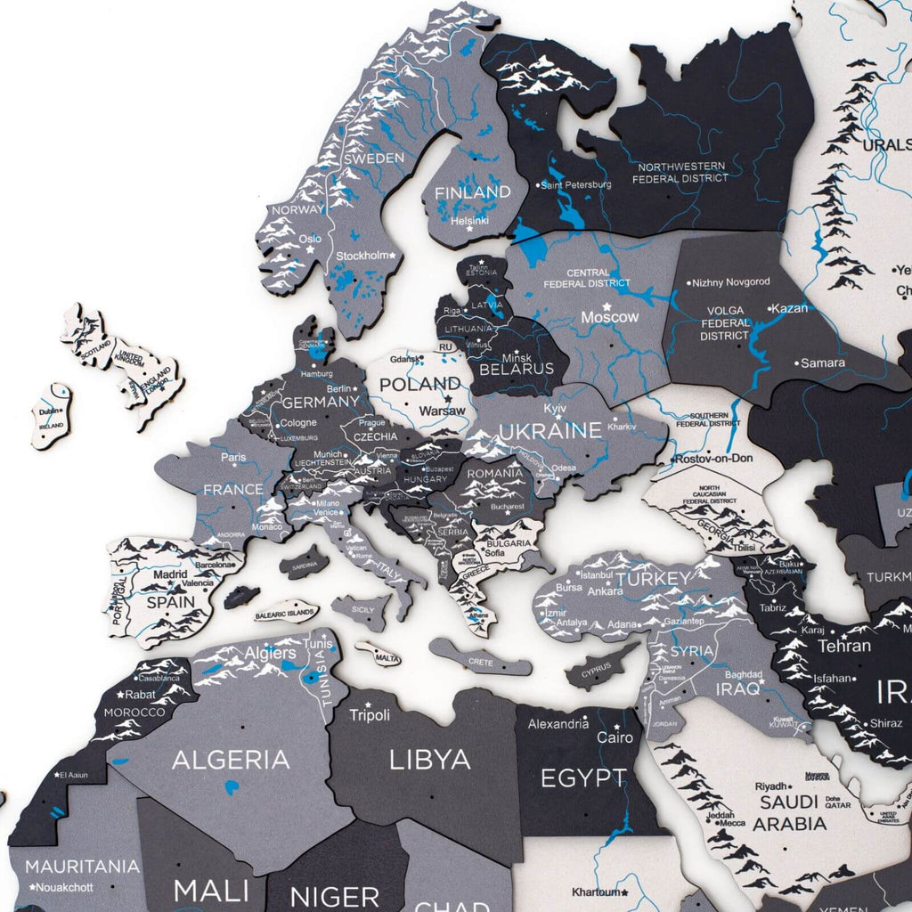 3D Wooden World Map Nordik Enjoy The Wood