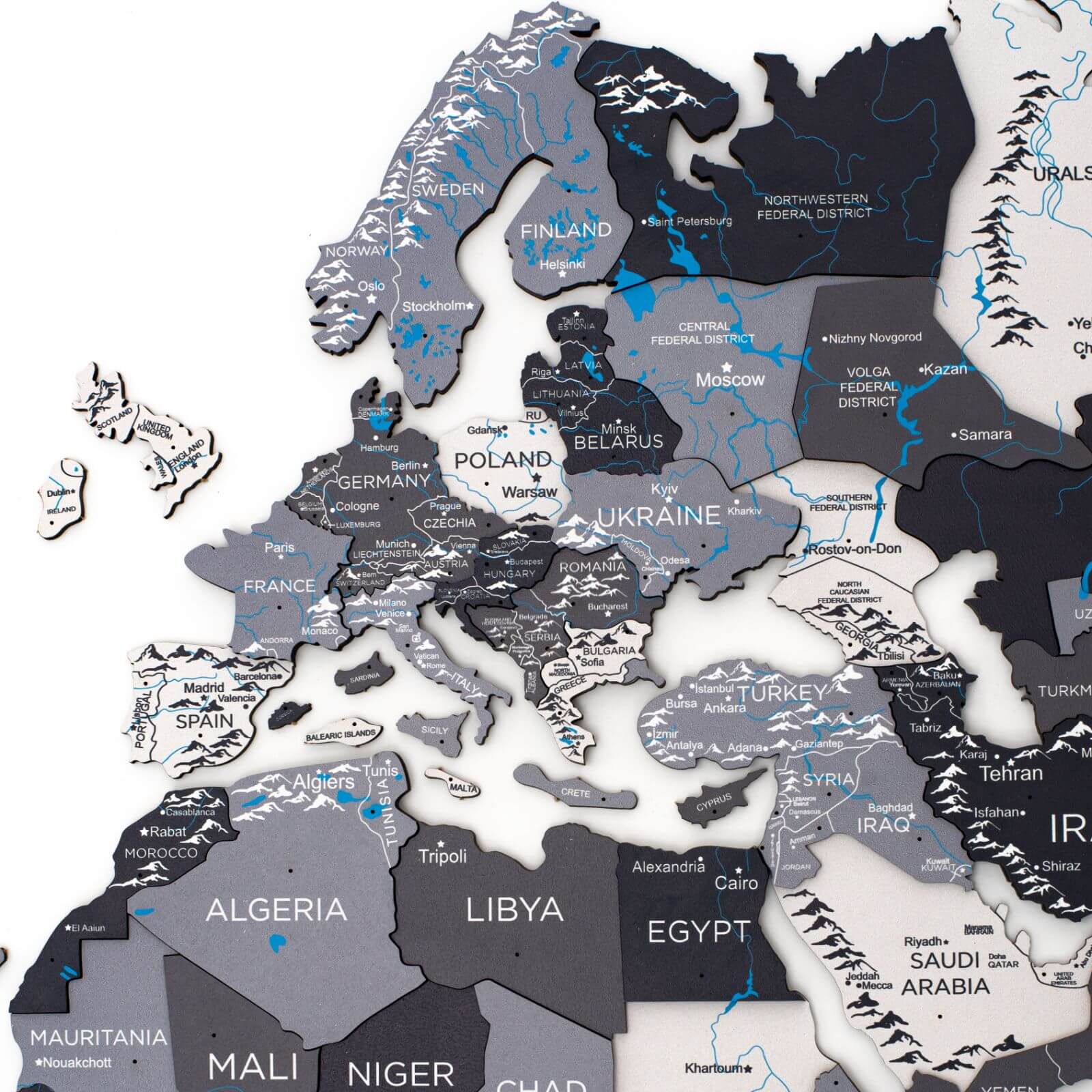 3D Wooden World Map Nordik Enjoy The Wood