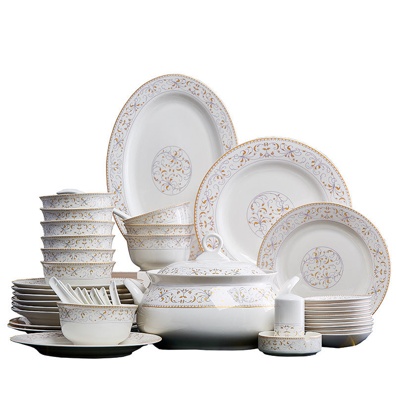 Ceramic Bowls And Saucers Set Bone China Bowls And Plates Pi-Mart