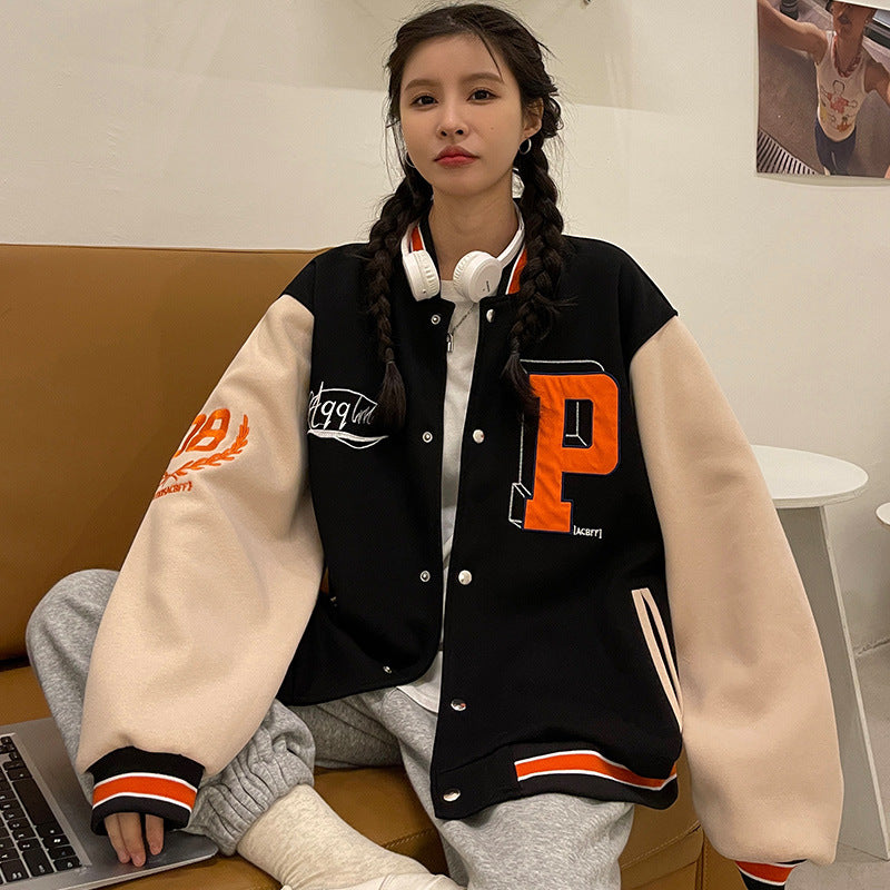 Tide American High Street Hip-hop Student Jacket Top Pi-Mart