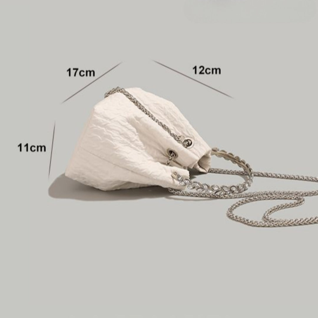Rhinestone chain handbag women, fashion drawstring bucket bag evening clutch purse party Prom bag Party purse Prom bags clutches - SJB-DIAMOND ELITES