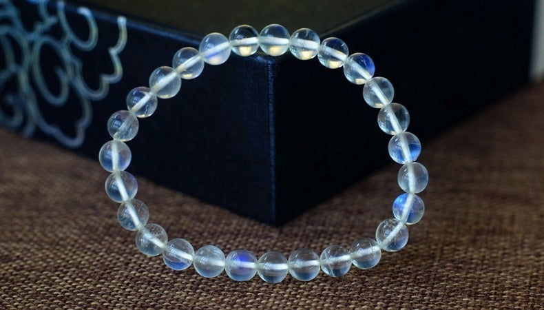 Ice Seed Vitreous Moonstone Bracelet For Women
