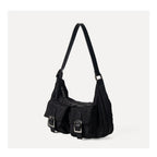 Design multi-pocket lightweight nylon shoulder armpit bag, women's versatile commuter handbag, women hobo bag small