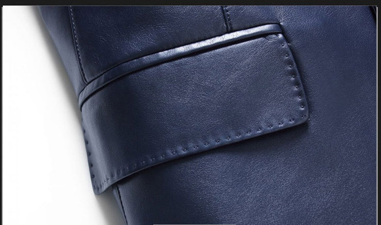 Middle Aged And Elderly Fathers Wear Loose Casual Leather Jackets Pi-Mart