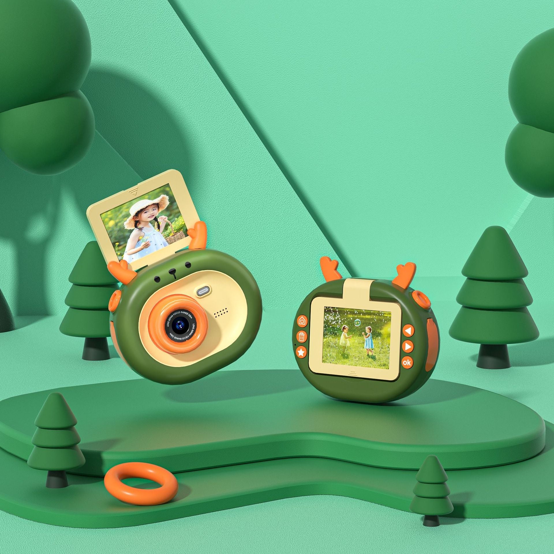 180-degree Flip-screen Children's HD Digital Camera Pi-Mart