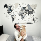 3D Wooden World Map Nordik Enjoy The Wood