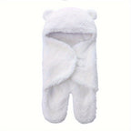 1pc Velvet Sleeping Bag, Cute Bear Shape Wrap Blanket, Christmas, Halloween, Thanksgiving Gift Lootquake LLC
