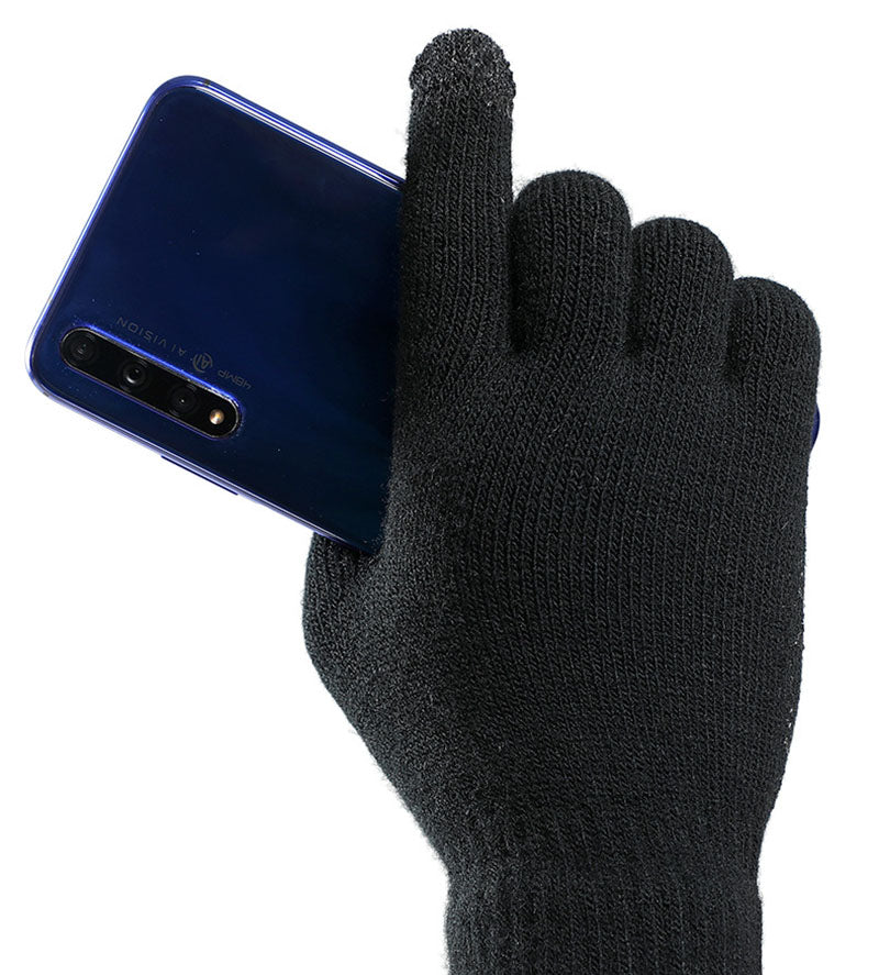 Winter Knitted Gloves For Men And Women Warm Cycling Anti-Cold Anti-Slip Triangular Offset Warm Gloves Pi-Mart