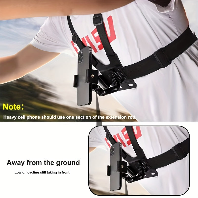 Mobile Phone Holder Chest Belt Mount Strap Support For 360 Rotaion Action Camera Shooting Stable Triangle Design Phone Bracket Lootquake LLC