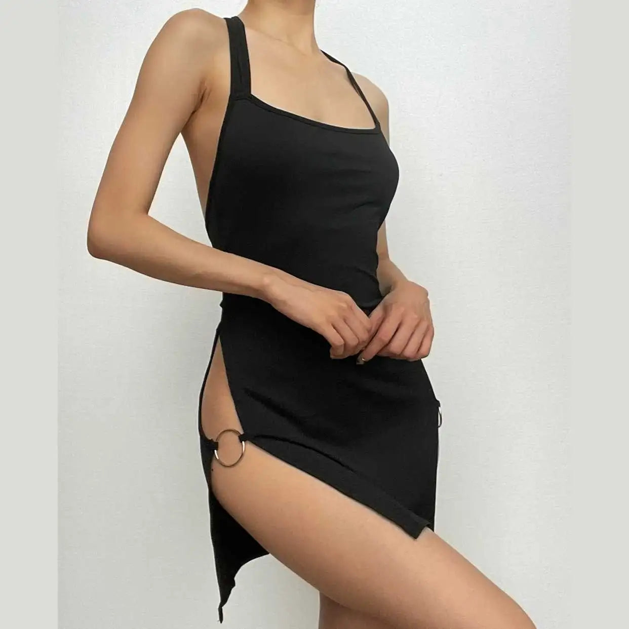 Backless Hollow-out Halter Women's Tight Dress - SJB-DIAMOND ELITES
