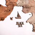 Wooden Map of Ukraine Multicolor Enjoy The Wood