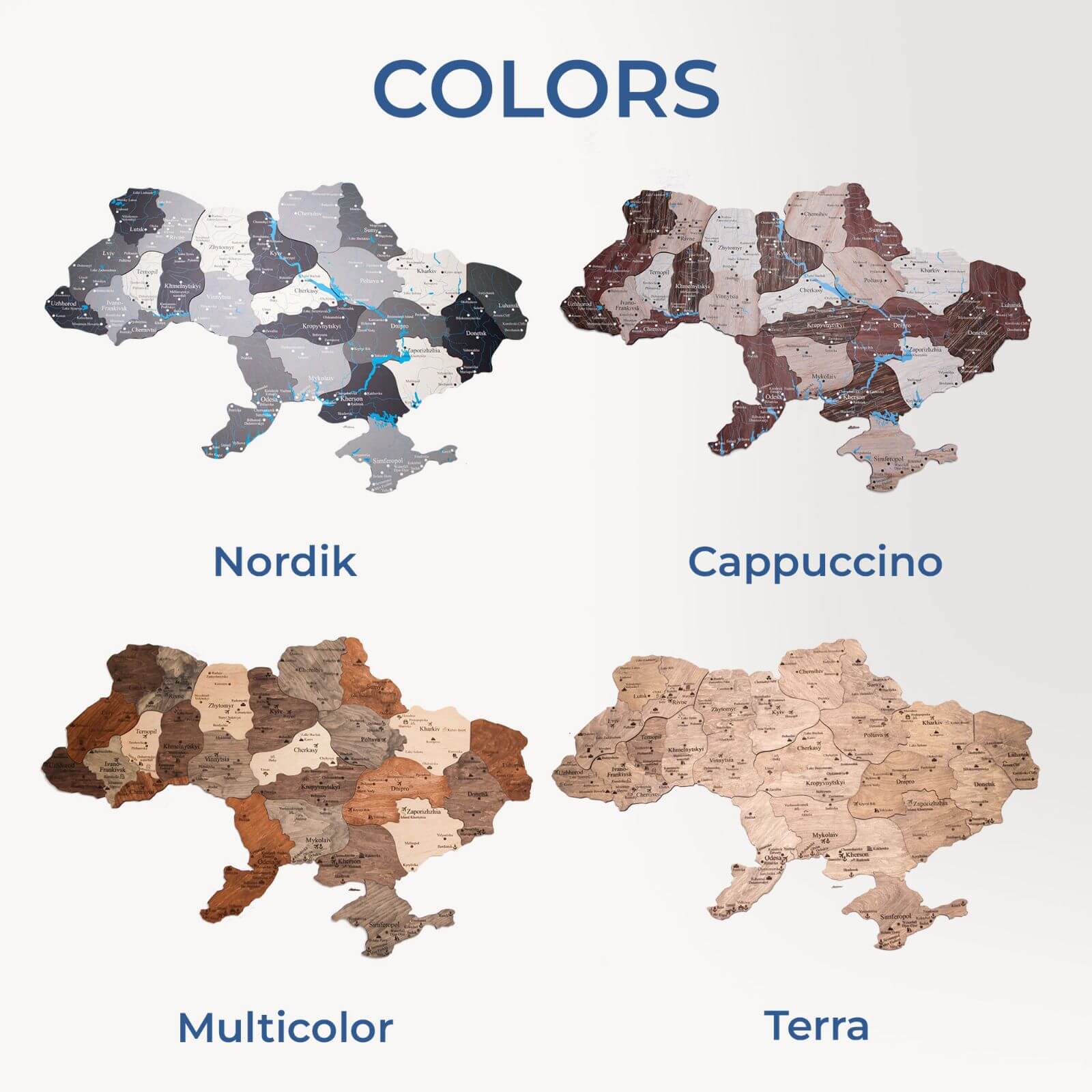 Wooden Map of Ukraine Nordik Enjoy The Wood