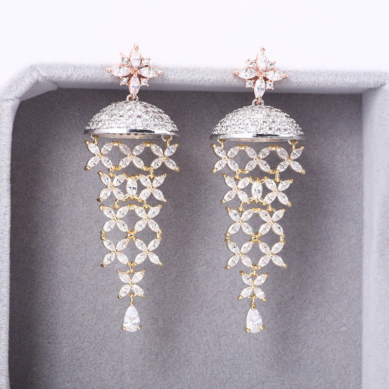 Women's Fashion Personality Flower Earrings Pi-Mart