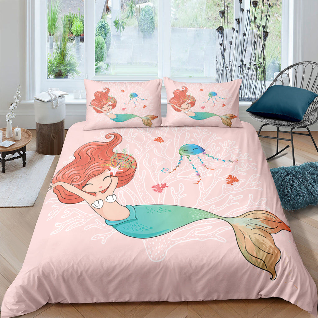 Home Textile Digital Printing Cartoon Mermaid Duvet Cover Pi-Mart