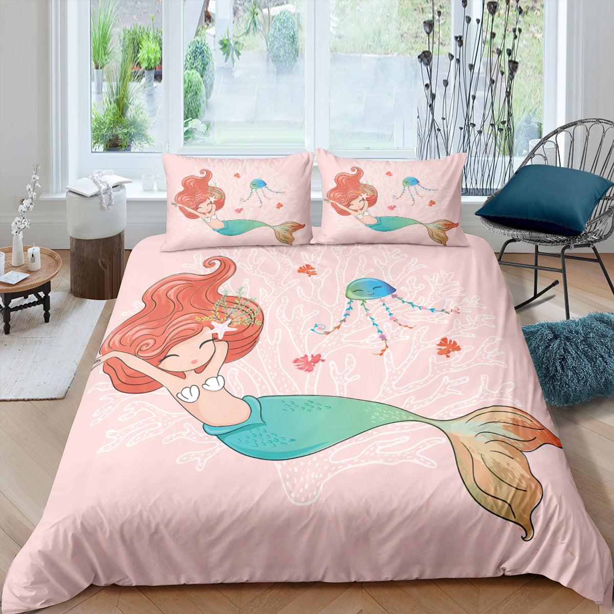 Home Textile Digital Printing Cartoon Mermaid Duvet Cover Pi-Mart