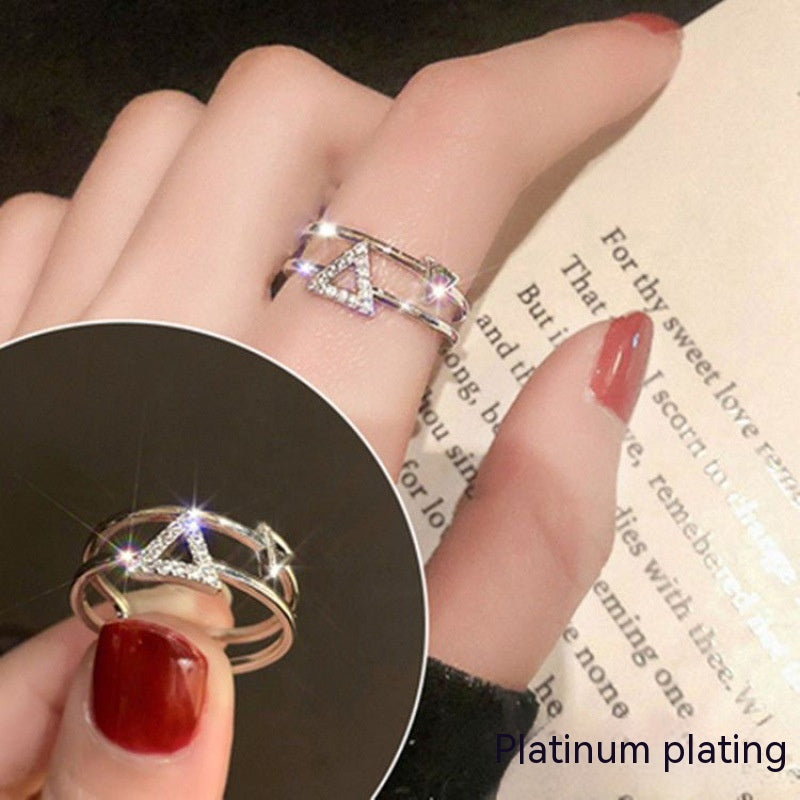 Spinning Ring Temperament Rotatable Snowflake Pi-Mart