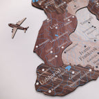Wooden Map of Ukraine Cappuccino Enjoy The Wood