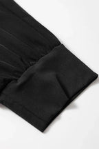 Black Elastic High Waist Pocketed Cargo Jogger Pants