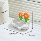 Draining Flowers Soap Dish Home Creative