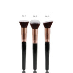 Flat Head Bevel Three Piece Portable Makeup Brush Pi-Mart