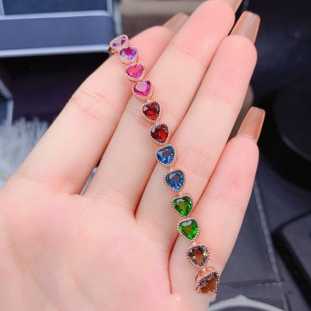 Jewelry Natural Color Gemstone Bracelet For Women Pi-Mart