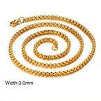 Twisted Rope Figaro Necklaces Pi-Mart