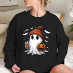 Fashion Drop-shoulder Sweater Women's Halloween Velvet Hoodie Pi-Mart