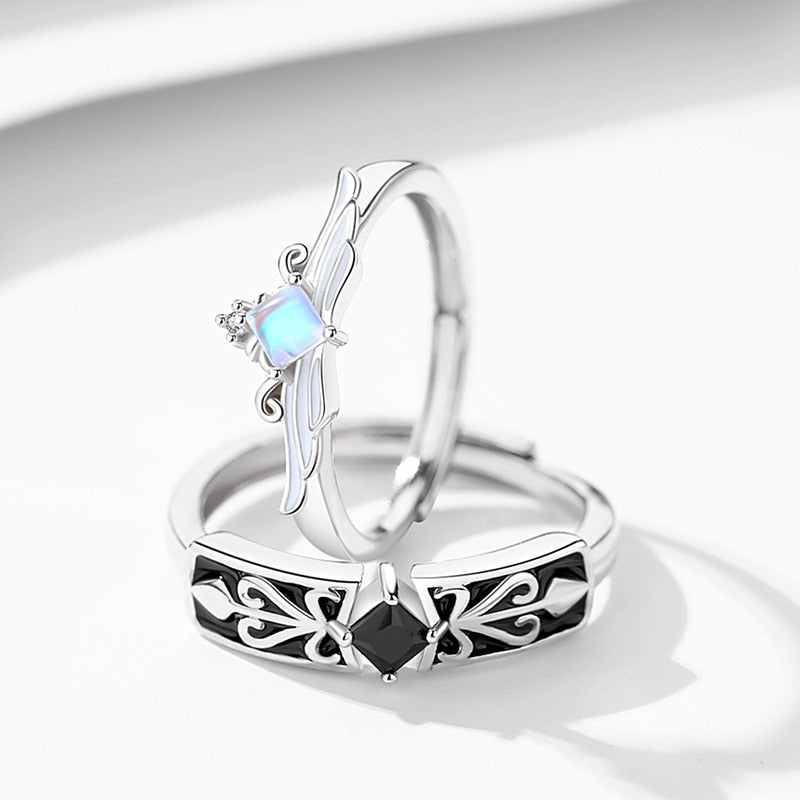 Knight Guardian Princess Crown Couple Rings Pi-Mart
