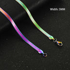 Flat Gold Color Stainless Steel Necklace Pi-Mart