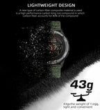Outdoor Smart Watch with Pedometer and Compass, AMOLED Screen, Waterproof