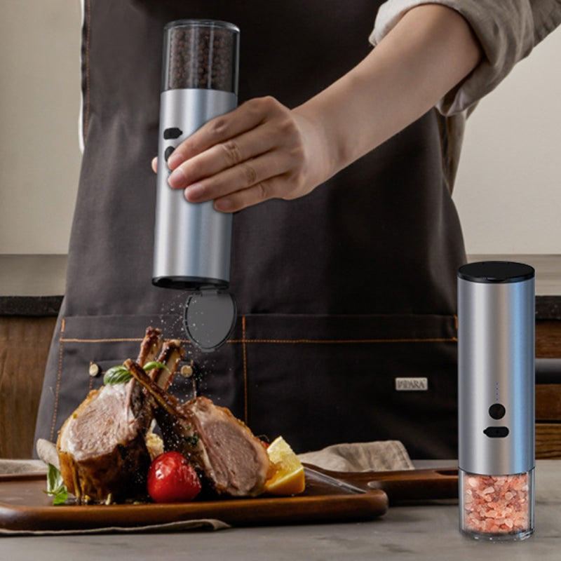Electric Food Corn Soybean Salt And Pepper Grinder Mill Machine Rechargeable Electric Pepper And Salt Grinder Set With LED Kitchen Gadgets Pi-Mart