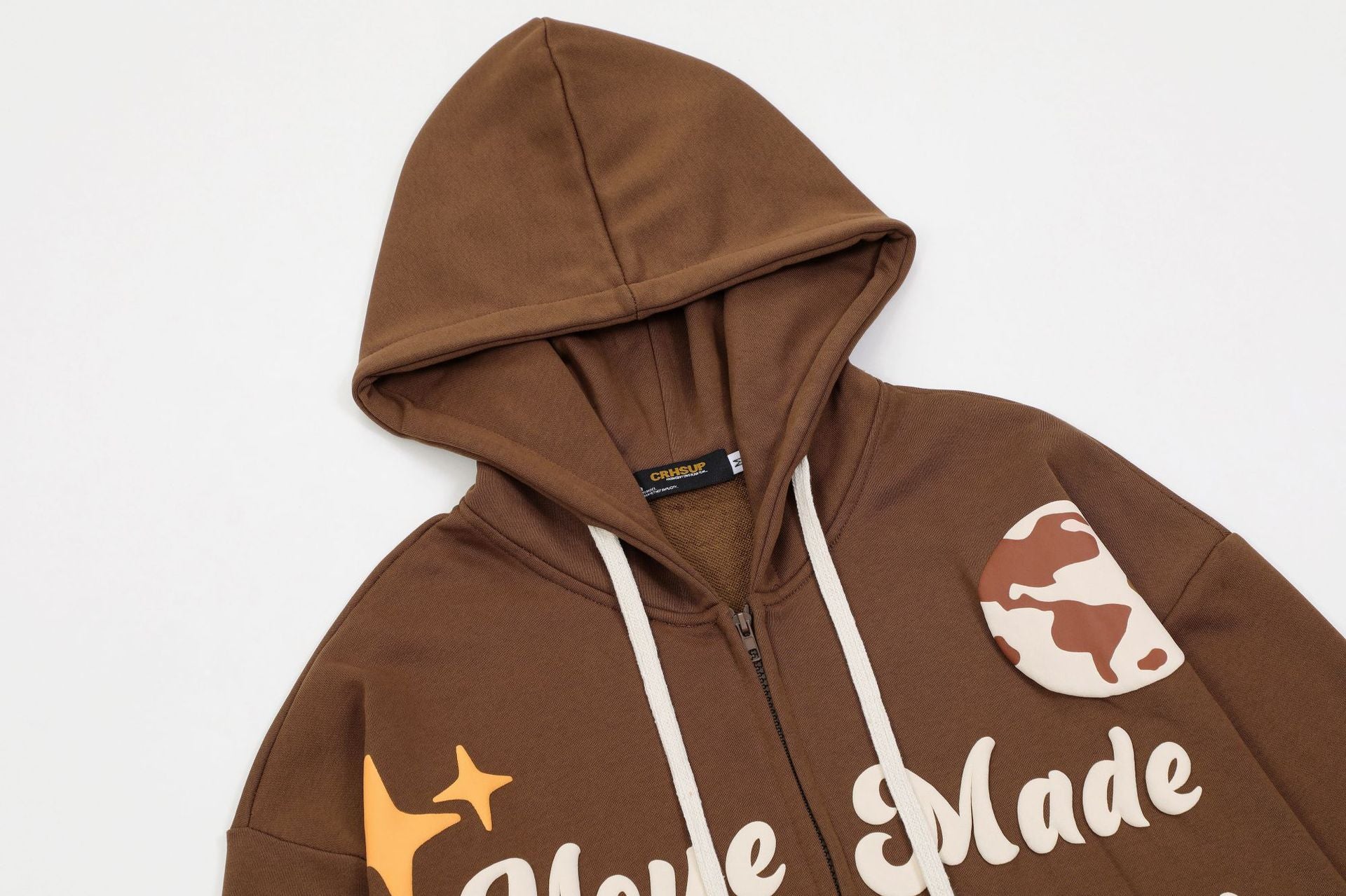 Unisex Hooded Printed Cardigan Hoodie Pi-Mart