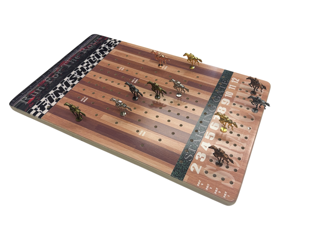 The Horse Race Party Game Brown Striped Track Edition - SJB-DIAMOND ELITES