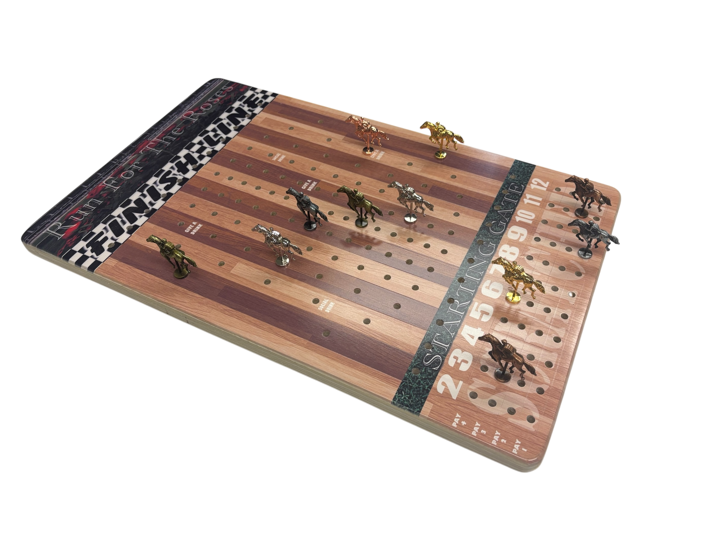 The Horse Race Party Game Brown Striped Track Edition - SJB-DIAMOND ELITES
