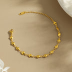 Gold Chain Heart Bracelet Stainless Steel