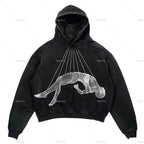 Punk Wind Ninja Printed Hoodies Pi-Mart