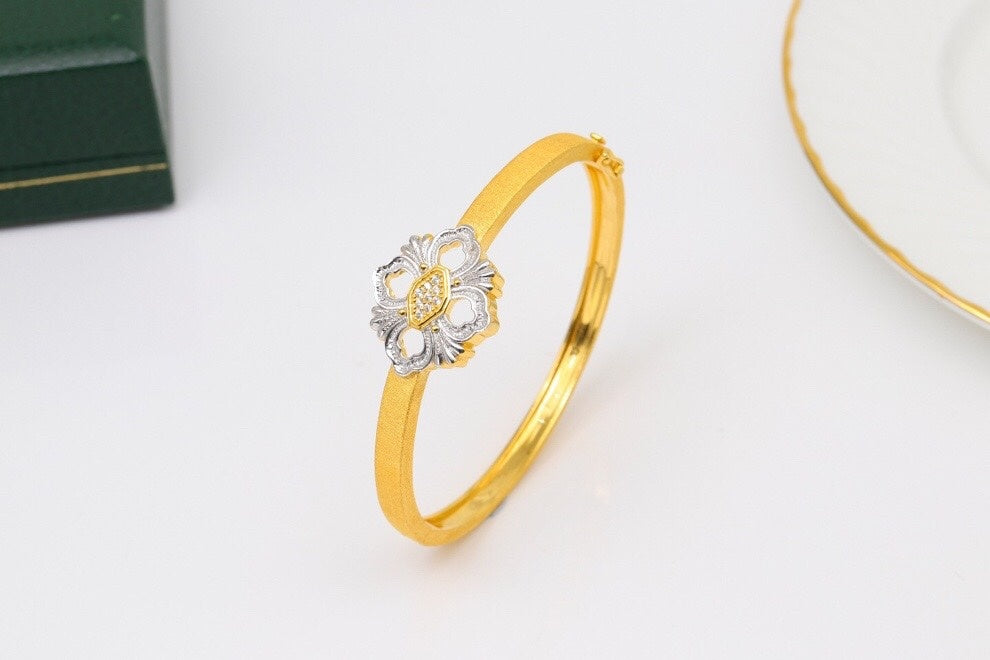 Silver Ornament Light Luxury Custom 925 Gold Single Flower Bracelet Pi-Mart