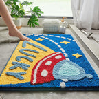 Household Cartoon Flocking Bathroom Absorbent Non-slip Floor Mat Pi-Mart