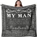 1pc Gifts Blanket For Him, Husband Boyfriend Gifts Blanket, Birthday Gift Ideas For Boyfriend, I Love You Gifts For Him Perfect For Birthday, Anniversary, Christmas, Valentine's Day, Soft And Comfortable Throw Blanket Lootquake LLC