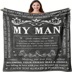 1pc Gifts Blanket For Him, Husband Boyfriend Gifts Blanket, Birthday Gift Ideas For Boyfriend, I Love You Gifts For Him Perfect For Birthday, Anniversary, Christmas, Valentine's Day, Soft And Comfortable Throw Blanket Lootquake LLC