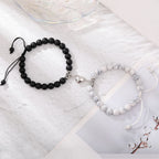 Natural Stone Beads Couple Magnetic Bracelets Pi-Mart