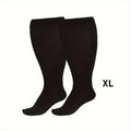 1pair Unisex Plus Size Compression Socks, Knee Length 20-30 Mmhg Breathable Circulation Calf Socks, Women Men's Socks & Hosiery Lootquake LLC