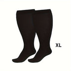 1pair Unisex Plus Size Compression Socks, Knee Length 20-30 Mmhg Breathable Circulation Calf Socks, Women Men's Socks & Hosiery Lootquake LLC