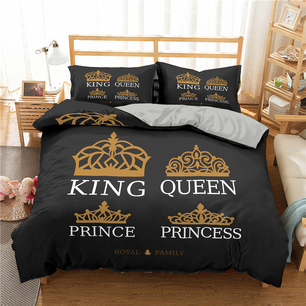 3d Bed Three-piece Digital Printing Duvet Cover Sheet Pi-Mart