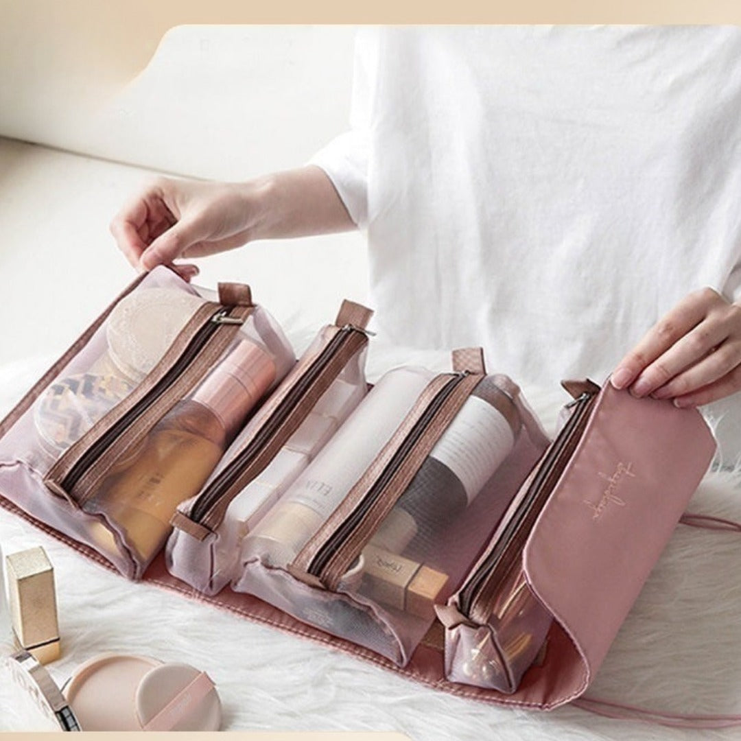 Travel portable large capacity makeup bags,Makeup bag organizers,Can be split into four-in-one cosmetic bag, toiletries and makeup storage bag, Toiletry Bag organizer, - SJB-DIAMOND ELITES