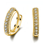 Vintage Earrings 3A Zircon White Gold Plated Pi-Mart