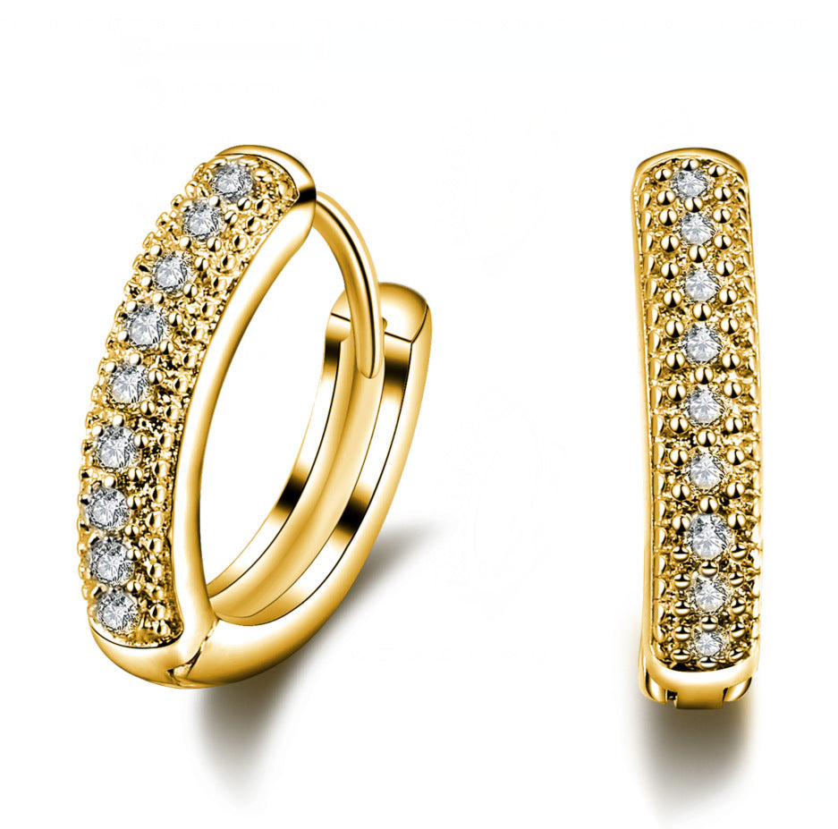 Vintage Earrings 3A Zircon White Gold Plated Pi-Mart