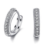 Vintage Earrings 3A Zircon White Gold Plated Pi-Mart