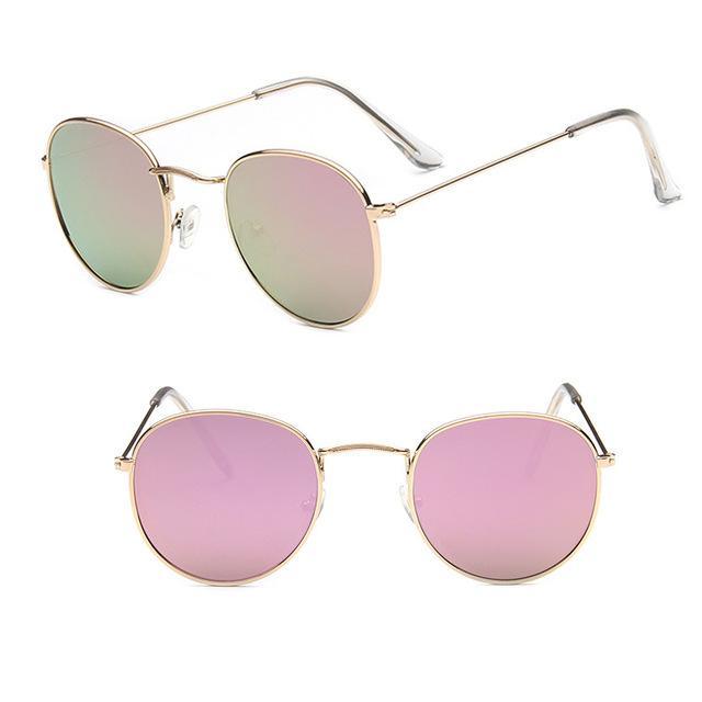 Leon Elegant Unisex Woman and Man Classic Round  Sunglasses Designer Glasses Lady Round Luxury Retro Sunglasses With Vintage Mirror Oculos De Sol Gafas - SJB-DIAMOND ELITES