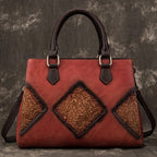 Top Layer Cowhide Retro European And American Fashion Casual Handbag Pi-Mart